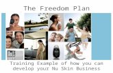 Training Example of how you can develop your Nu Skin Business The Freedom Plan.