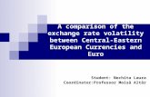 Student: Nechita Laura Coordinator:Professor Moisă Altăr A comparison of the exchange rate volatility between Central-Eastern European Currencies and Euro.