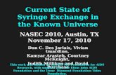 Current State of Syringe Exchange in the Known Universe Don C. Des Jarlais, Vivian Guardino, Kamyar Arasteh, Courtney McKnight, Judith Milliken and David.