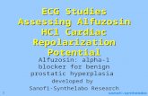 1 ECG Studies Assessing Alfuzosin HCl Cardiac Repolarization Potential Alfuzosin: alpha-1 blocker for benign prostatic hyperplasia developed by Sanofi-Synthelabo.