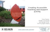Www.adcet.edu.au/cats/ Creating Accessible Teaching and Support (CATS) Tony Payne Deakin University (on behalf of the CATS project team)
