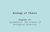 Biology of Plants Chapter 12: Systematics: The Science of Biological Diversity.