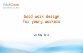 Good work design for young workers 28 May 2015. Melanie Stojanovic Industry Manager WorkCover Queensland Meet your moderator.