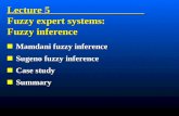 Lecture 5 Fuzzy expert systems: Fuzzy inference Mamdani fuzzy inference Mamdani fuzzy inference Sugeno fuzzy inference Sugeno fuzzy inference Case study.
