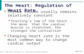 The Heart: Regulation of Heart Rate Slide 11.20 Copyright © 2003 Pearson Education, Inc. publishing as Benjamin Cummings  Stroke volume usually remains.