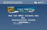 How Can NRCS Clients Use the Conservation Client Gateway .