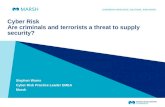 Stephen Wares Cyber Risk Practice Leader EMEA Marsh Cyber Risk Are criminals and terrorists a threat to supply security?