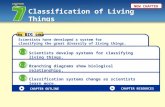 Classification of Living Things CHAPTER the BIG idea Scientists have developed a system for classifying the great diversity of living things. Scientists.