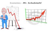 Economics – Mr. Schubmehl. Scarcity the fundamental economic problem Scarcity - Not having enough resources to produce all the things ppl would like to.