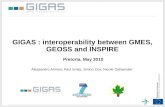 GIGAS : interoperability between GMES, GEOSS and INSPIRE Pretoria, May 2010 Alessandro Annoni, Paul Smits, Simon Cox, Nicole Ostlaender.