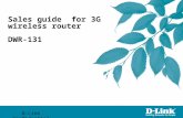 D-Link Confidential Sales guide for 3G wireless router DWR-131.