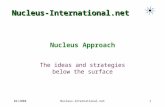04/2008Nucleus-International.net1 Nucleus Approach The ideas and strategies below the surface Nucleus-International.net.