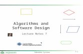 7-1 Embedded Systems Algorithms and Software Design Lecture Notes 7.