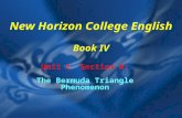 New Horizon College English Book IV Unit 1 Section A: The Bermuda Triangle Phenomenon.