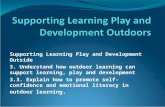 Supporting Learning Play and Development Outside 3. Understand how outdoor learning can support learning, play and development 3.3. Explain how to promote.
