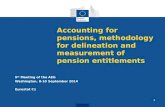 Accounting for pensions, methodology for delineation and measurement of pension entitlements 9 th Meeting of the AEG Washington, 8-10 September 2014 Eurostat.
