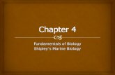 Fundamentals of Biology Shipley’s Marine Biology.