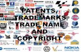 Patents - usually refers to an exclusive right granted to anyone who invents any new, useful, and non-obvious process, machine, article of manufacture,