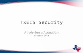 TxEIS Security A role-based solution October 2010.