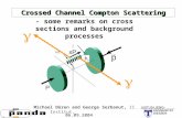 Crossed Channel Compton Scattering Michael Düren and George Serbanut, II. Phys. Institut, - some remarks on cross sections and background processes