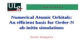 Numerical Atomic Orbitals: An efficient basis for Order-N ab-initio simulations Javier Junquera Université de Liège.