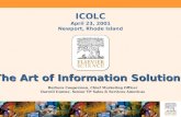ICOLC April 23, 2001 Newport, Rhode Island Barbara Cooperman, Chief Marketing Officer Darrell Gunter, Senior VP Sales & Services Americas The Art of Information.