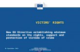 VICTIMS’ RIGHTS New EU Directive establishing minimum standards on the rights, support and protection of victims of crime 20 September 2012 CABVIS Conference.