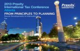 FROM PRINCIPLES TO PLANNING Recent Developments in International Tax FROM PRINCIPLES TO PLANNING.
