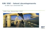 GRI SSE – latest developments as seen by a concerned TSO OMV Gas, November 2007.