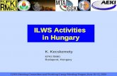 ILWS Activities in Hungary K. Kecskemety KFKI RMKI Budapest, Hungary ILWS Steering Committee and Working Group Meeting Prague, June 10–12, 2008.
