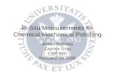 In-Situ Measurements for Chemical Mechanical Polishing James Vlahakis Caprice Gray CMP-MIC February 20, 2006.