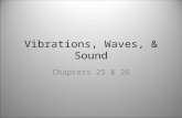 Vibrations, Waves, & Sound Chapters 25 & 26. 25.1 Vibration of a Pendulum When the angle is kept small, the period of the pendulum depends only on its.