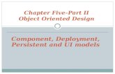 Chapter Five–Part II Object Oriented Design Component, Deployment, Persistent and UI models.