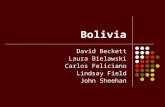 Bolivia David Beckett Laura Bielawski Carlos Feliciano Lindsay Field John Sheehan.