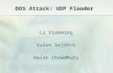 DOS Attack: UDP Flooder Li Xiaoming Valon Sejdini Hasan Chowdhury.