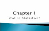 What is Statistics?.  Art and Science of dealing with data.  Data: numbers with a context (units)…makes it informative.  Context engages our background.