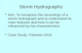 Storm Hydrographs Aim: To recognise the recordings of a storm hydrograph and to understand its main features and how it can be influenced by h/p characteristics.