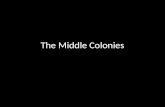 The Middle Colonies. What makes up the Middle Colonies?