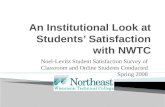 Noel-Levitz Student Satisfaction Survey of Classroom and Online Students Conducted Spring 2008.