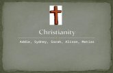 Addie, Sydney, Sarah, Alison, Matias. One God Holy Trinity (below) Father, Son, The Holy Spirit Life after death.