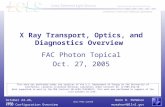Donn H. McMahon XTOD Configuration Overviewmcmahon4@llnl.gov October 24-26, 2005 UCRL-PRES-216590 X Ray Transport, Optics, and Diagnostics Overview FAC.