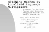 Coupling Heterogeneous Models with Non-matching Meshes by Localized Lagrange Multipliers Modeling for Matching Meshes with Existing Staggered Methods and.
