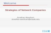 Welcome Strategies of Network Companies Jonathan Wareham Jonathan.wareham@esade.edu.