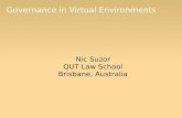 Governance in Virtual Environments Nic Suzor QUT Law School Brisbane, Australia.