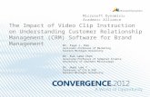 Microsoft Dynamics  Academic Alliance The Impact of Video Clip Instruction on Understanding Customer Relationship Management (CRM) Software for Brand.