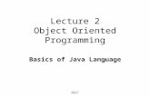 Lecture 2 Object Oriented Programming Basics of Java Language MBY.