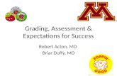 Grading, Assessment & Expectations for Success Robert Acton, MD Briar Duffy, MD.
