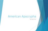 American Apocrypha By Kodel Pilch. The Argument Should Moby-Dick be referred to as the “American Bible?”