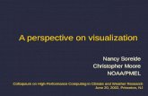 A perspective on visualization Nancy Soreide Christopher Moore NOAA/PMEL Colloquium on High-Performance Computing in Climate and Weather Research June.