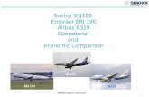 1 1 GG/Sales Support/ March 2013 ERJ 190 Sukhoi SSJ100 Embraer ERJ 190 Airbus A319 Operational and Economic Comparison A319 SSJ100.